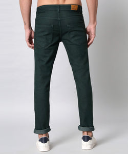 Men's Dark Green Relax Fit Jeans