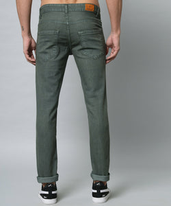 Men's Olive Relax Fit Jeans