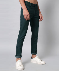 Men's Dark Green Relax Fit Jeans