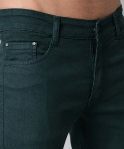 Men's Dark Green Relax Fit Jeans