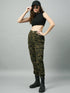 Women's Green Camouflage Cotton Cargo