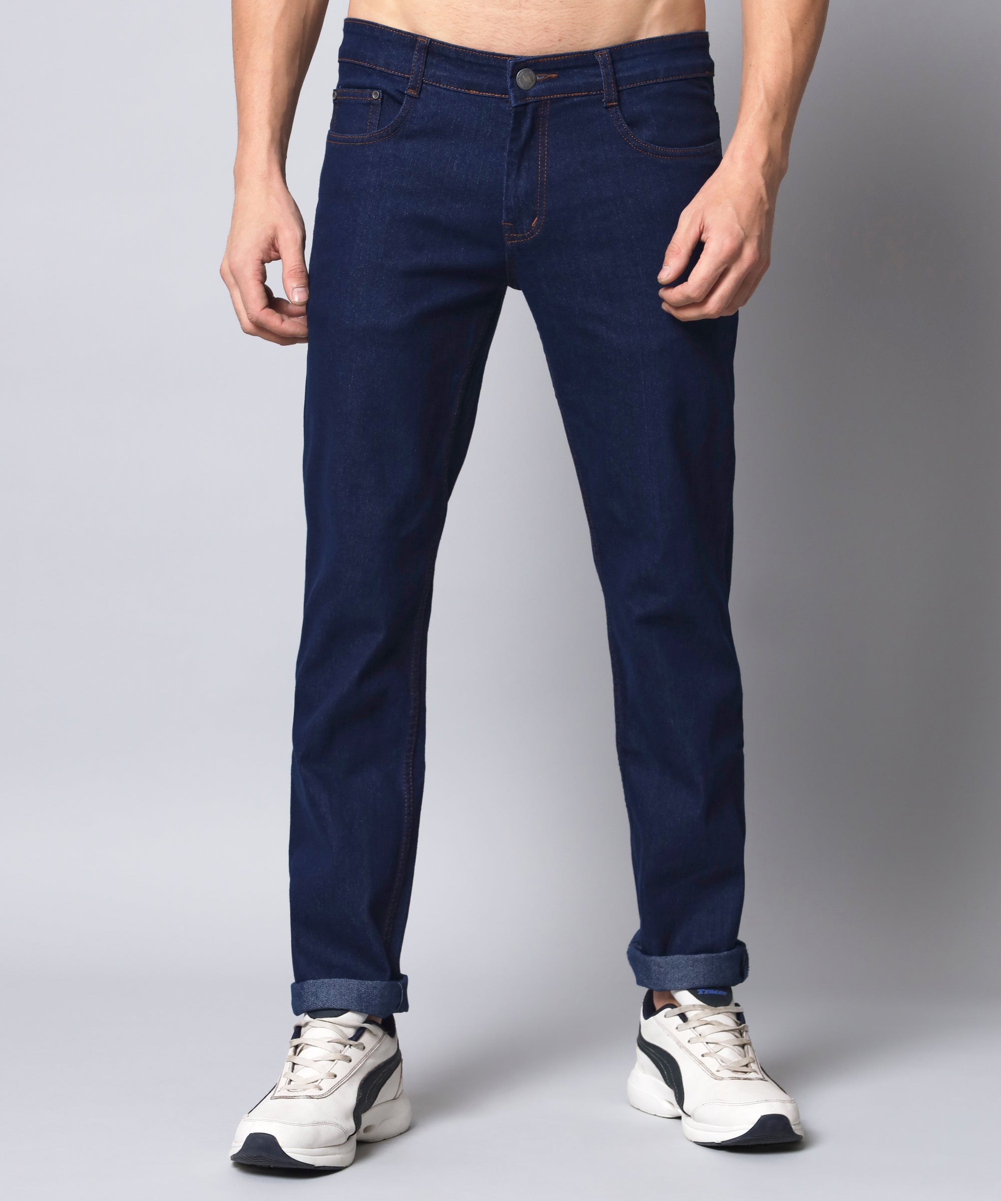Studio Nexx Men's Relaxed Fit Dark Blue Jeans - Main Image