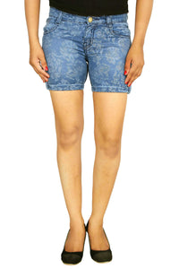 Studio Nexx Women Printed Denim Shorts