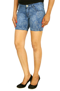 Studio Nexx Women Printed Denim Shorts