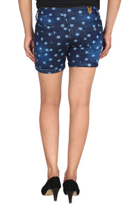 Studio Nexx Women Printed Denim Shorts