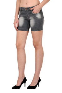 Studio Nexx Women Printed Denim Shorts