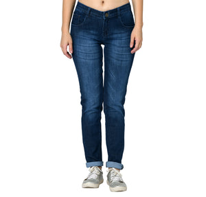 women blue denim