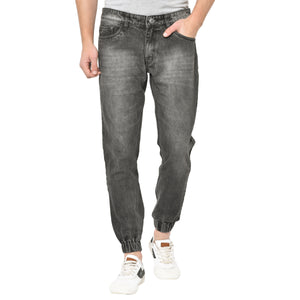 Studio Nexx Men's Grey Slim Fit Denim Jogger