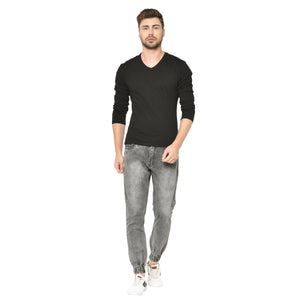 Studio Nexx Men's Grey Slim Fit Denim Jogger